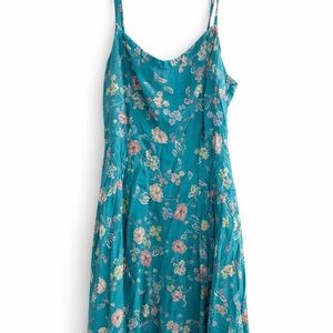 Torrid Teal Floral Cami Dress Size 2 | Flowy Plus Size